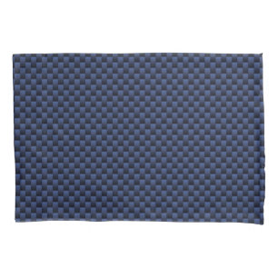 Royal Blue Automotive Carbon Fibre Weave Print Kissenbezug