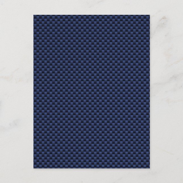 Royal Blue Automotive Carbon Fibre Weave Print Postkarte (Vorderseite)