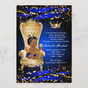 Royal Blue Baby Dusche, Babydusche Einladung