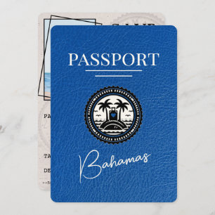 Royal Blue Bahamas Passport Save the Date