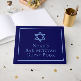 Royal Blue Bar Mitzvah Party Star von David Gästebuch