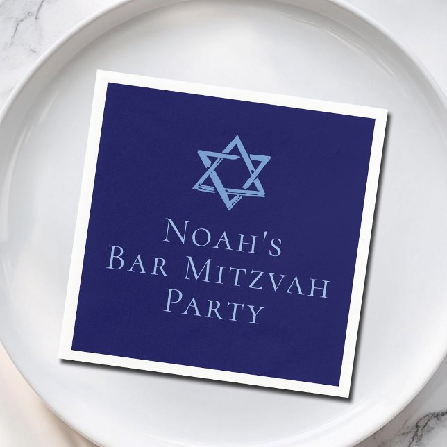 Royal Blue Bar Mitzvah Party Star von David Serviette (Von Creator hochgeladen)
