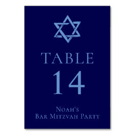 Royal Blue Bar Mitzvah Party Star von David Tischnummer
