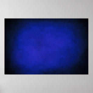 Royal Blue & Black Background Poster