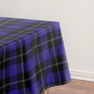 Royal Blue Black Kariert Tischdecke