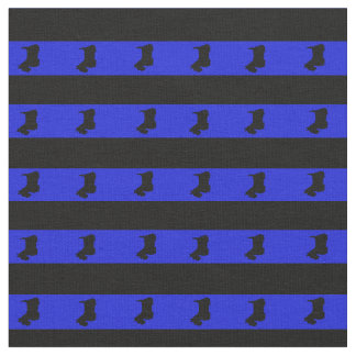 Royal blue, black strier, black Scottish Terrier Stoff