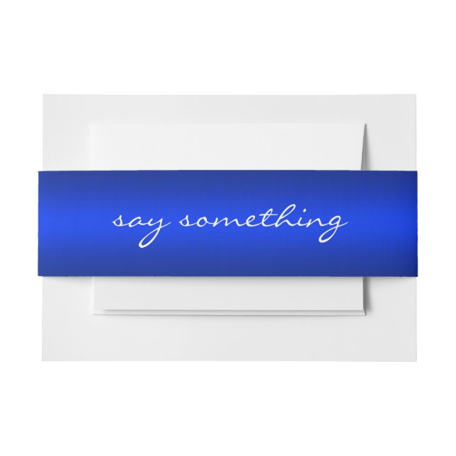 Royal Blue Bly Band (Vorderseite Beispiel)