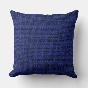 Royal blue Burlap Rustic Linen Kissen