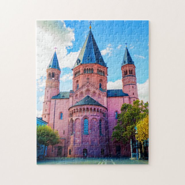 Royal Blue Castle mit Wolken und Blauem Himmel Puzzle (Vertikal)