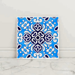 Royal Blue Ceramic Classic Geometric Mosaic Fliese