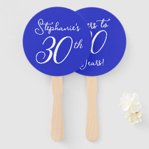 Royal Blue Cheers bis 30 Jahre 30. Geburtstag Part Fächer