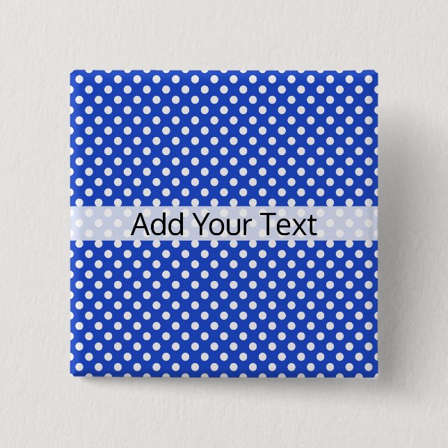 Royal Blue Combination Polka Dots by STaylor Button (Vorderseite)