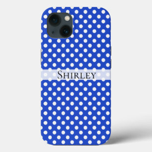 Royal Blue Combination Polka Dots by STaylor Case-Mate iPhone Hülle