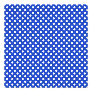 Royal Blue Combination Polka Dots by STaylor Fotodruck