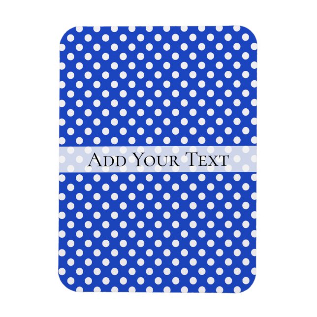 Royal Blue Combination Polka Dots by STaylor Magnet (Vertikal)
