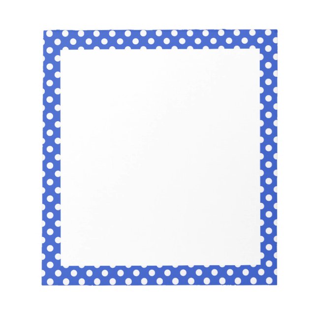 Royal Blue Combination Polka Dots by STaylor Notizblock (Vorderseite)