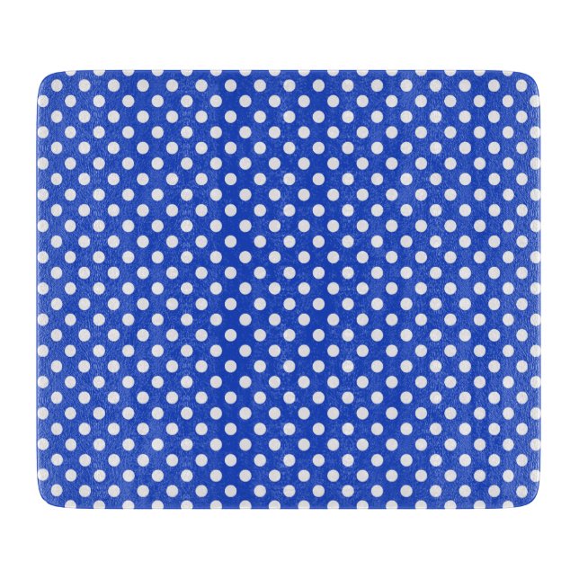 Royal Blue Combination Polka Dots by STaylor Schneidebrett (Vorderseite)