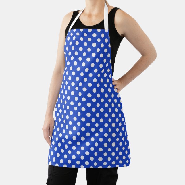 Royal Blue Combination Polka Dots by STaylor Schürze (InSitu)