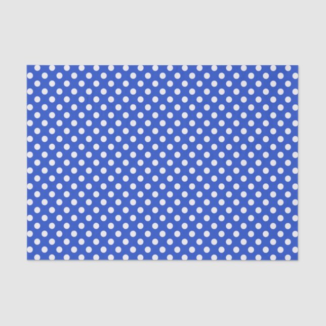 Royal Blue Combination Polka Dots by STaylor Seidenpapier (Vorderseite)