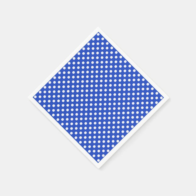 Royal Blue Combination Polka Dots by STaylor Serviette (Ecke)