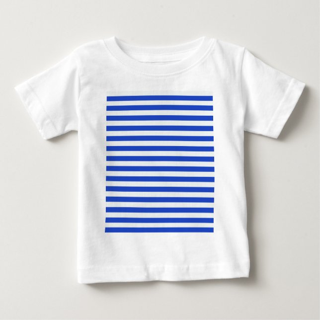 Royal Blue Combination Stripes by Shirley Taylor Baby T-shirt (Vorderseite)