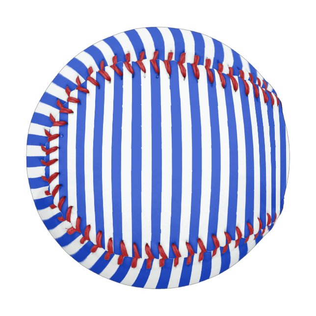 Royal Blue Combination Stripes by Shirley Taylor Baseball (Rückseite Rechts)