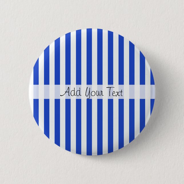 Royal Blue Combination Stripes by Shirley Taylor Button (Vorderseite)