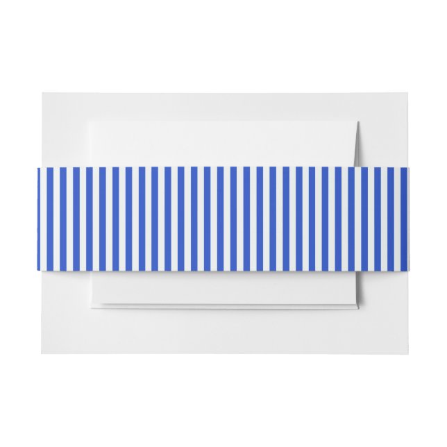 Royal Blue Combination Stripes by Shirley Taylor Einladungsbanderole (Vorderseite Beispiel)