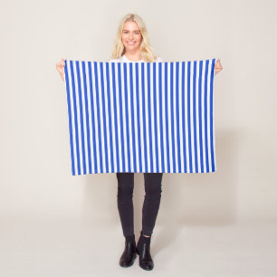 Royal Blue Combination Stripes by Shirley Taylor Fleecedecke
