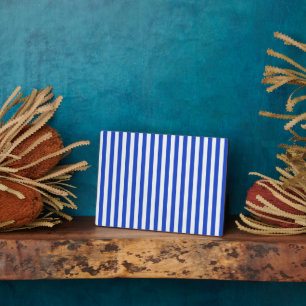 Royal Blue Combination Stripes by Shirley Taylor Fotoplatte