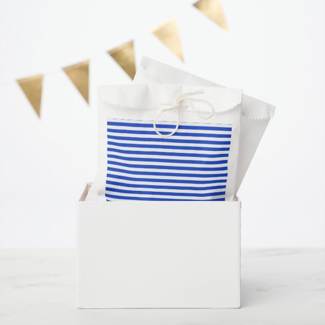 Royal Blue Combination Stripes by Shirley Taylor Geschenktütchen (Party)