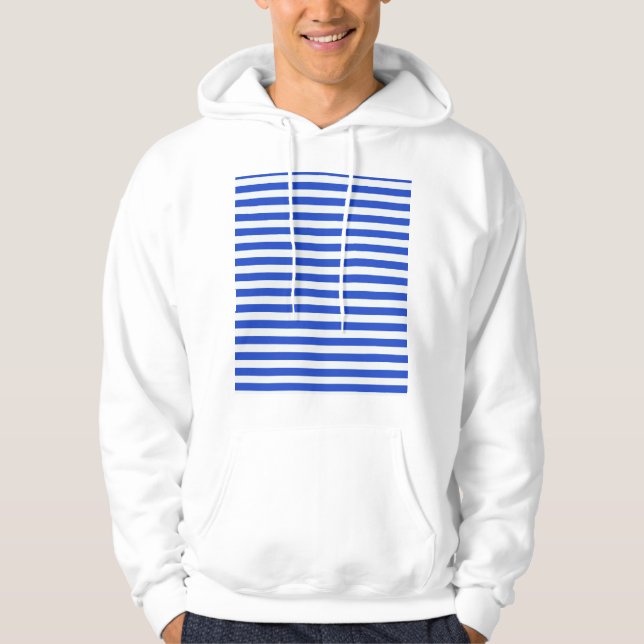 Royal Blue Combination Stripes by Shirley Taylor Hoodie (Vorderseite)