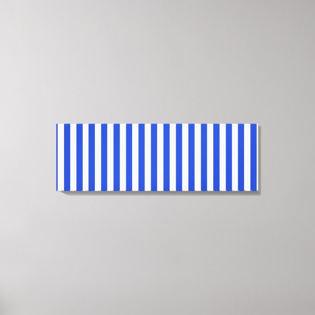 Royal Blue Combination Stripes by Shirley Taylor Leinwanddruck (Vorderseite)