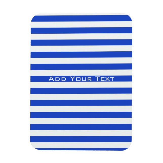 Royal Blue Combination Stripes by Shirley Taylor Magnet (Vertikal)