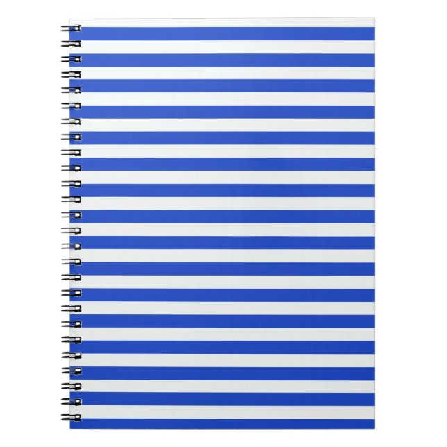 Royal Blue Combination Stripes by Shirley Taylor Notizblock (Vorderseite)