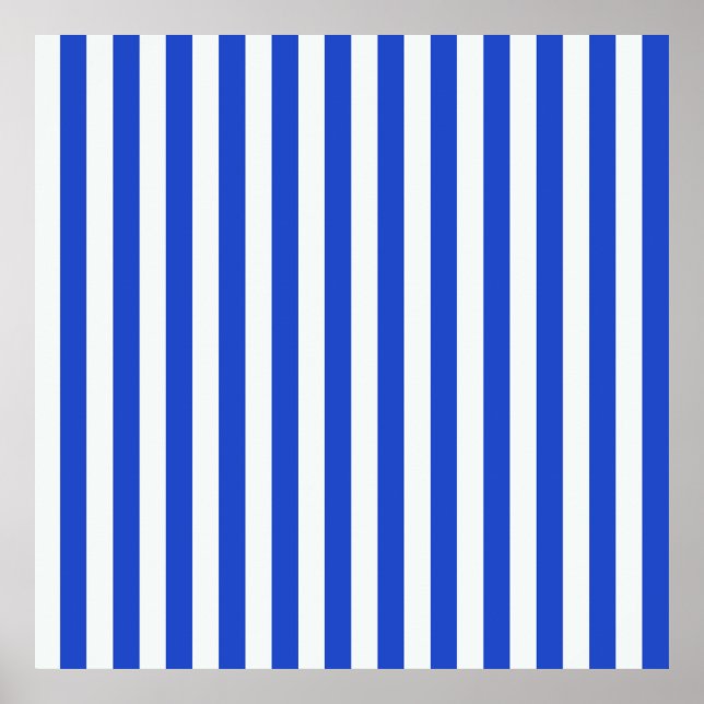 Royal Blue Combination Stripes by Shirley Taylor Poster (Vorne)