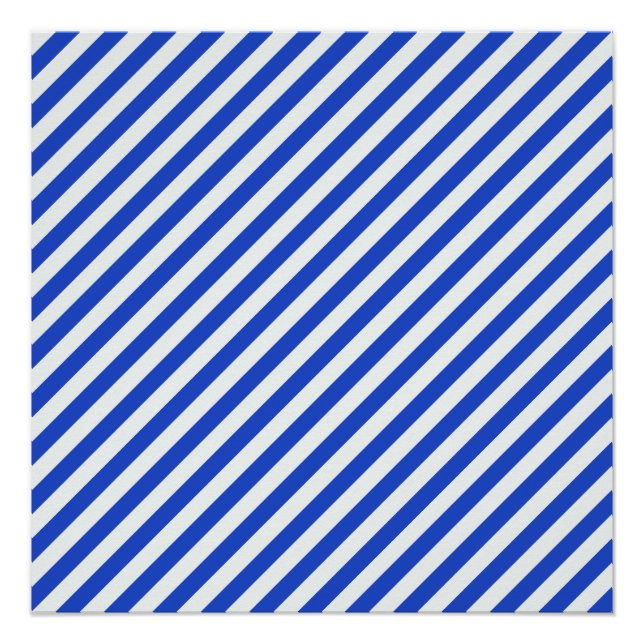 Royal Blue Combination Stripes by Shirley Taylor Poster (Vorderseite)