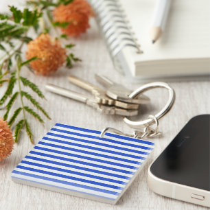 Royal Blue Combination Stripes by Shirley Taylor Schlüsselanhänger