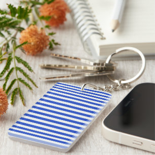 Royal Blue Combination Stripes by Shirley Taylor Schlüsselanhänger