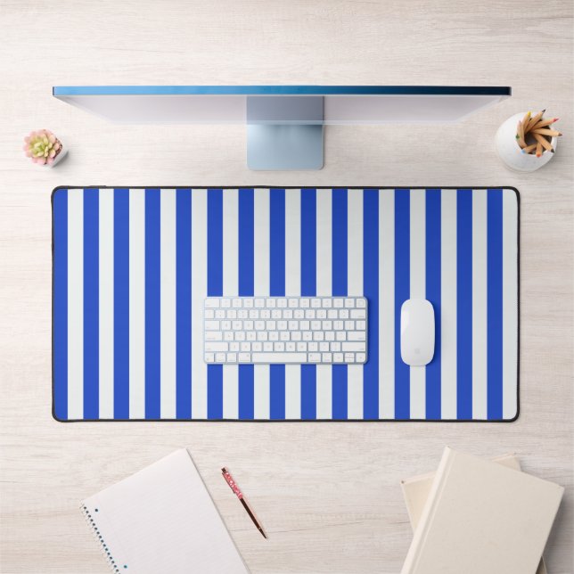 Royal Blue Combination Stripes by Shirley Taylor Schreibtischunterlage (Büro 1)