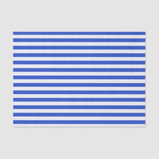 Royal Blue Combination Stripes by Shirley Taylor Seidenpapier (Vorderseite)