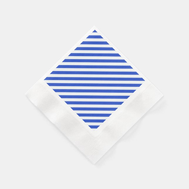 Royal Blue Combination Stripes by Shirley Taylor Serviette (Ecke)