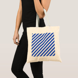 Royal Blue Combination Stripes by Shirley Taylor Tragetasche