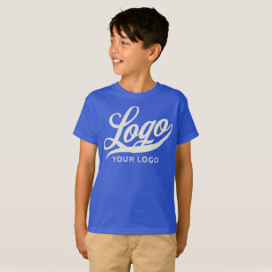 Royal Blue Company Logo Swag Business Kids Boys T-Shirt