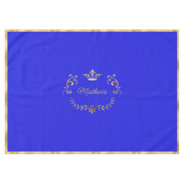 Royal Blue Crown Wappen Personalisiert Tablecloth Tischdecke