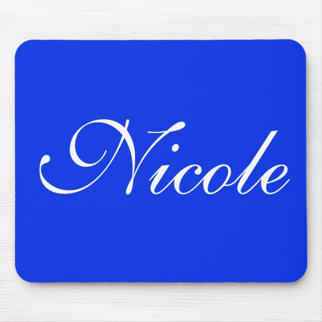 Royal Blue Customized Name Mousepad (Vorne)