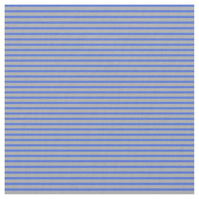 Royal Blue & Dark Gray farbige Streifen Stoff (Nahaufnahme)