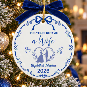 Royal Blue Das Jahr, in dem ich eine Ehefrau wurde Keramik Ornament