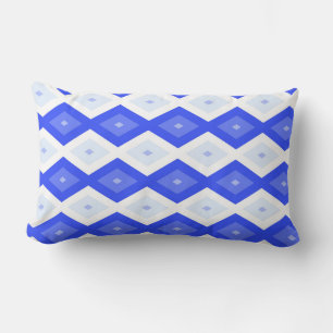 Royal blue diamond pattern lendenkissen