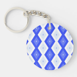 Royal blue diamond pattern schlüsselanhänger